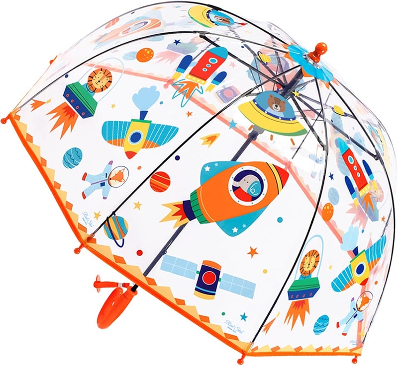 RONIARE Kids Umbrella Clear Bubble Umbrellas for Rain,Safety Dome Windproof Umbrella for Kid Girls and Boys - Image 1